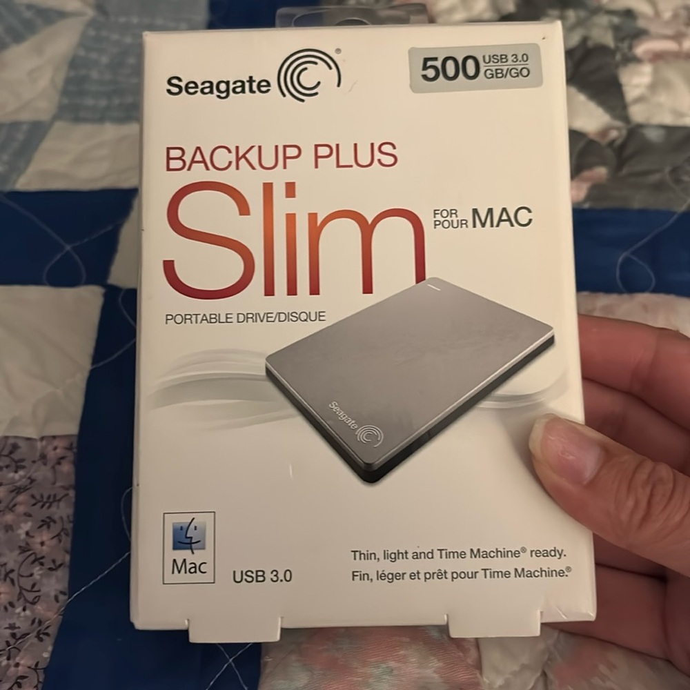 Seagate Slim MAC Portable External Backup Drive 500 GB